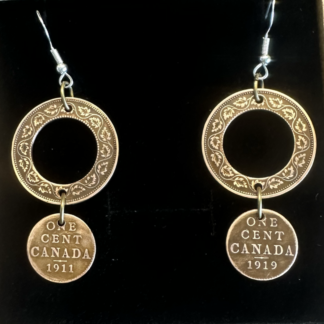 Canada Large Cent 2-Part Coin Earrings - Mountainstruck Coin Jewelry