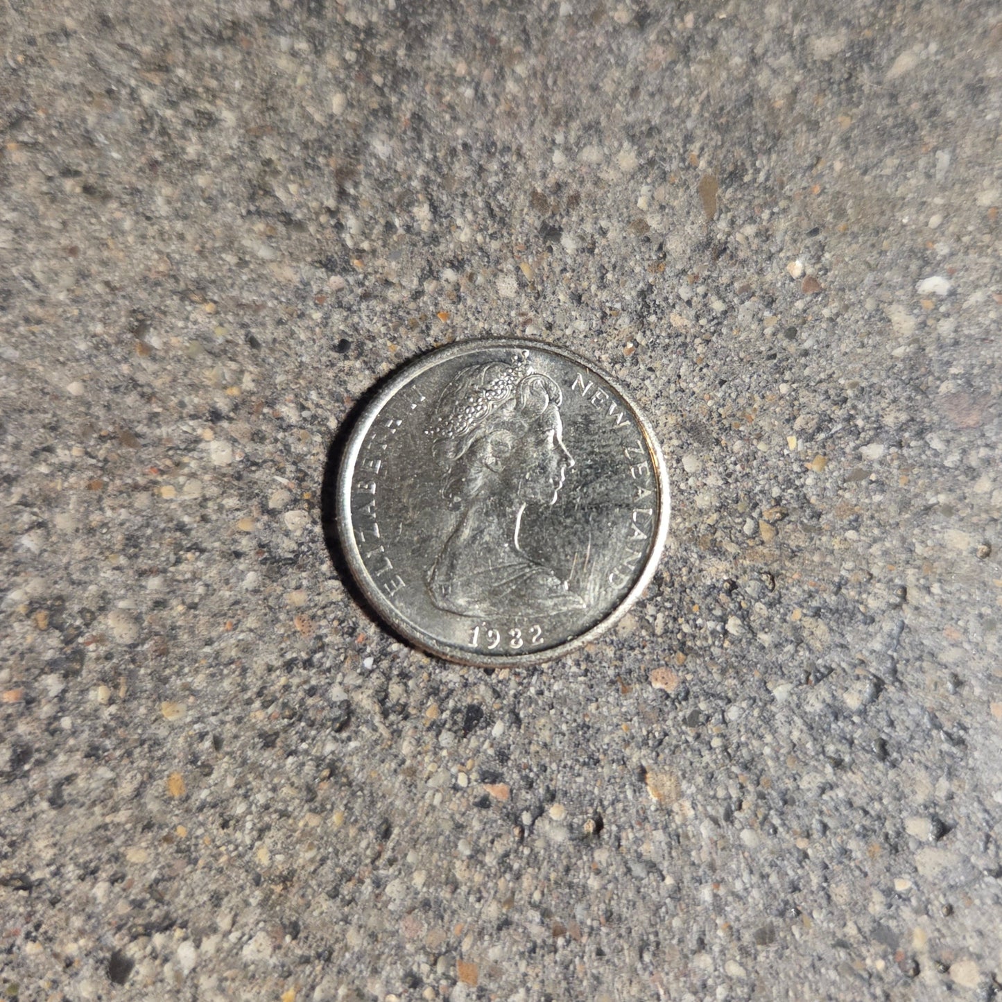 Tuatara New Zealand 5 Cents Coin front on a concrete background. - Mountainstruck Coin Jewelry