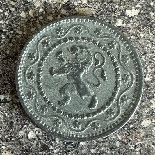 Belgium 10 Cents Lion front of coin on a concrete background. - Mountainstruck Coin Jewelry