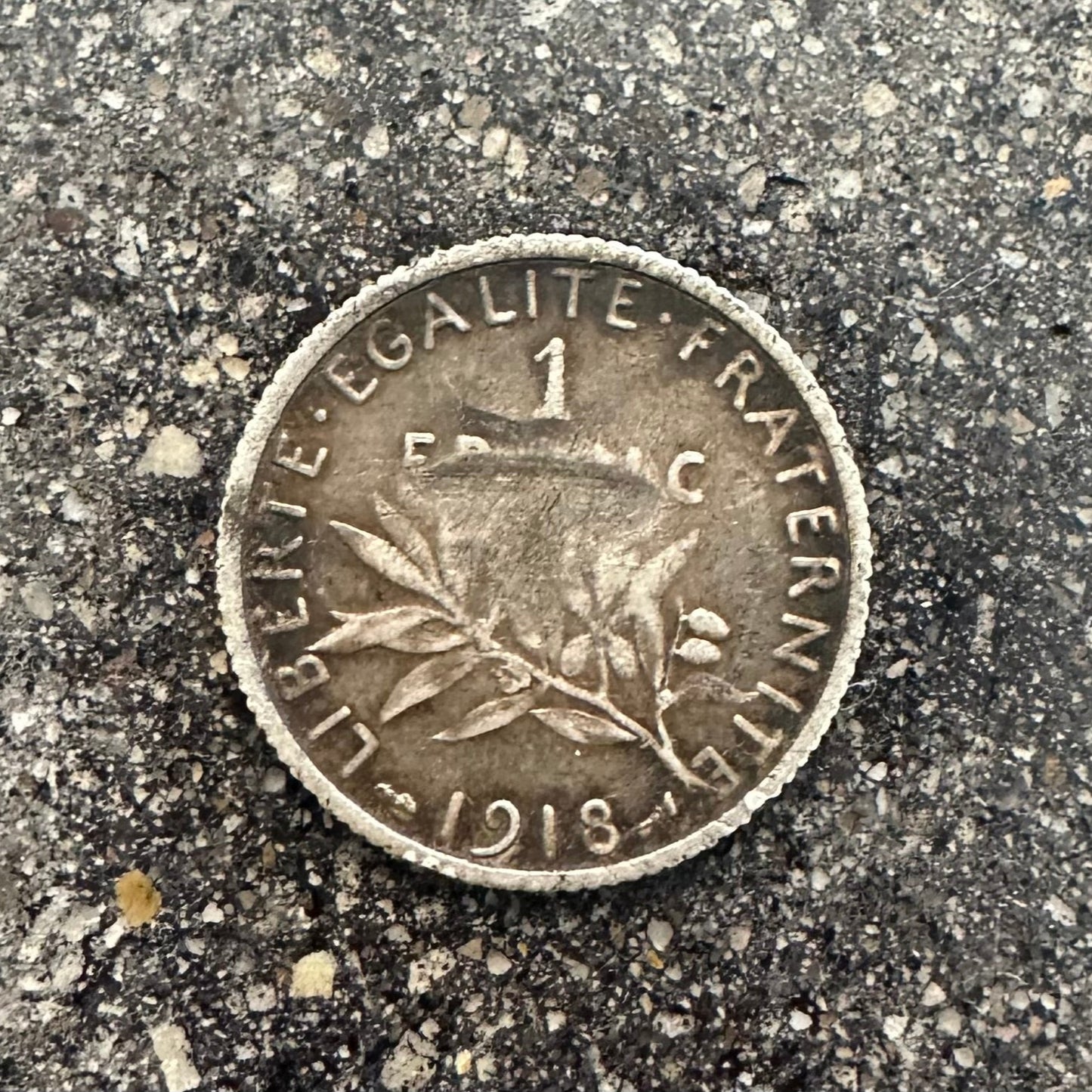 France 1 Franc Silver Coin back - Mountainstruck Coin Jewelry