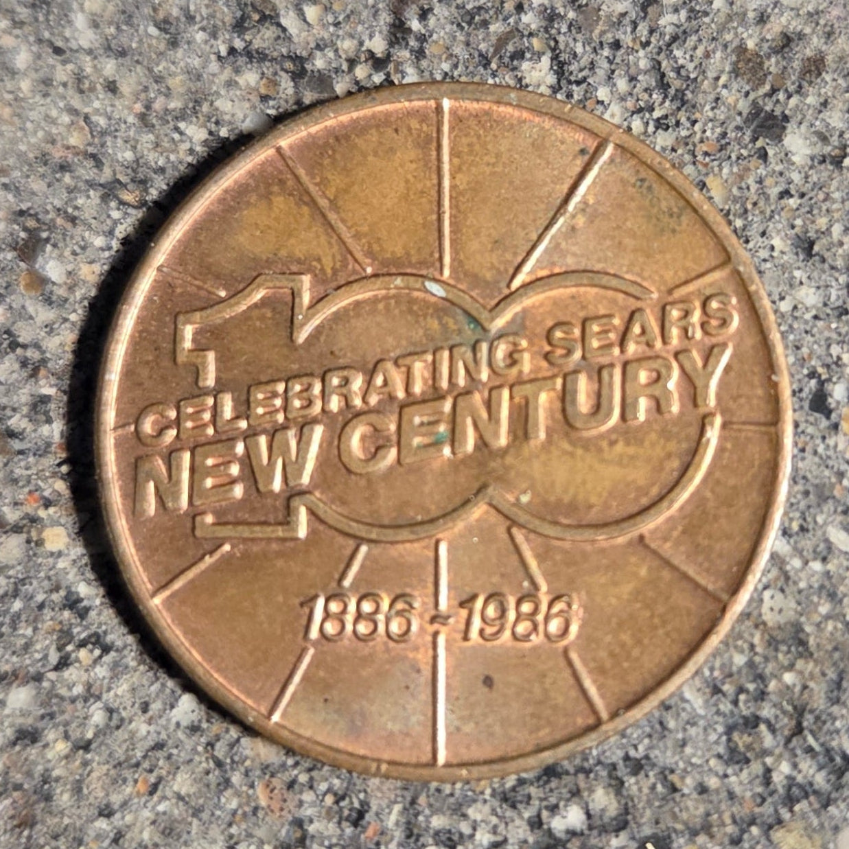 U.S. Authentic Copper Statue of Liberty Token coin back on a concrete background. - Mountainstruck Coin Jewelry