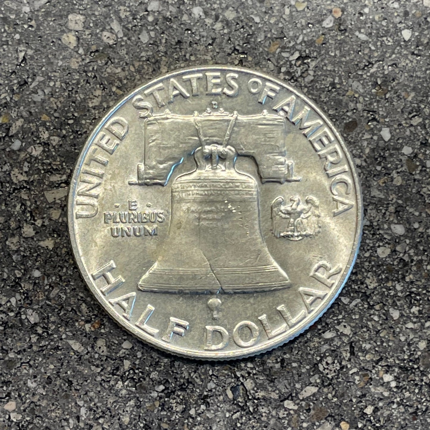 U.S. Cracked Liberty Bell Half Dollar Coin back- Mountainstruck Coin Jewelry