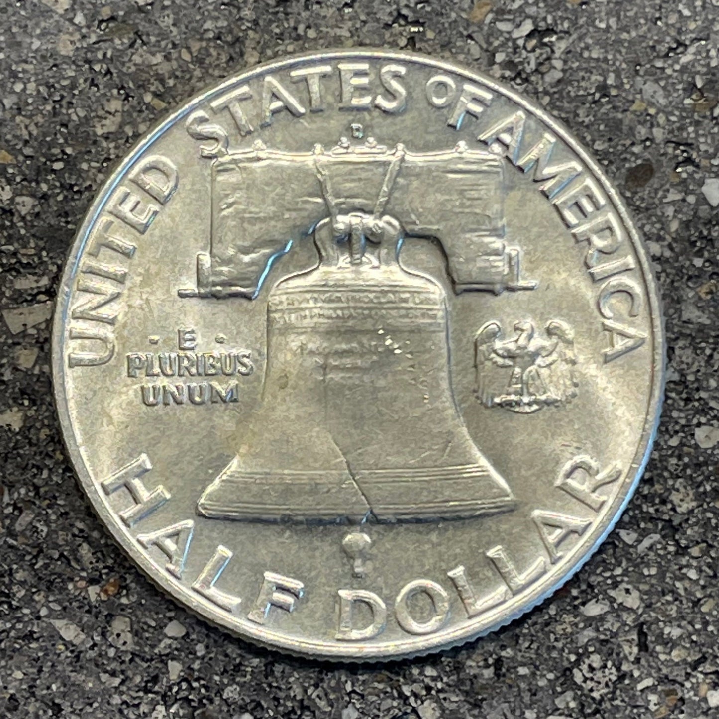 U.S. Cracked Liberty Bell Half Dollar Coin back- Mountainstruck Coin Jewelry