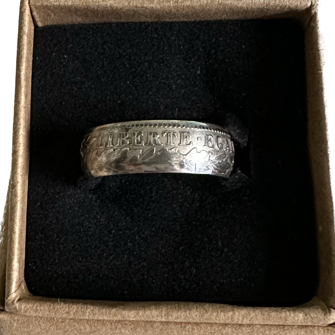 France 1 Franc Silver Coin Ring - Mountainstruck Coin Jewelry