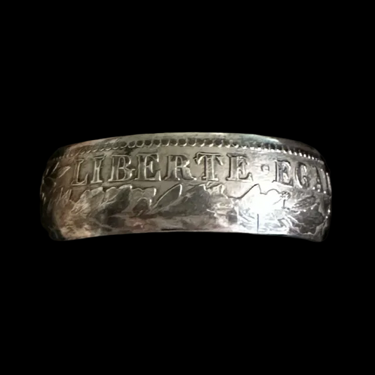 France 1 Franc Silver Coin Ring - Mountainstruck Coin Jewelry