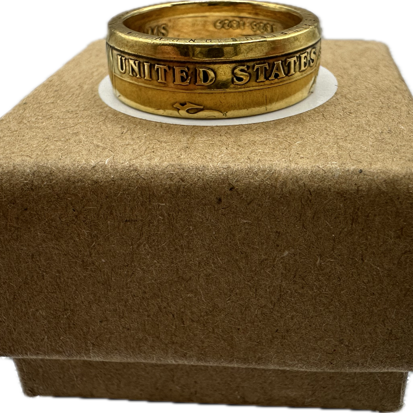 Gold Plated U.S. Presidential Dollar Coin Ring - Mountainstruck Coin Jewelry