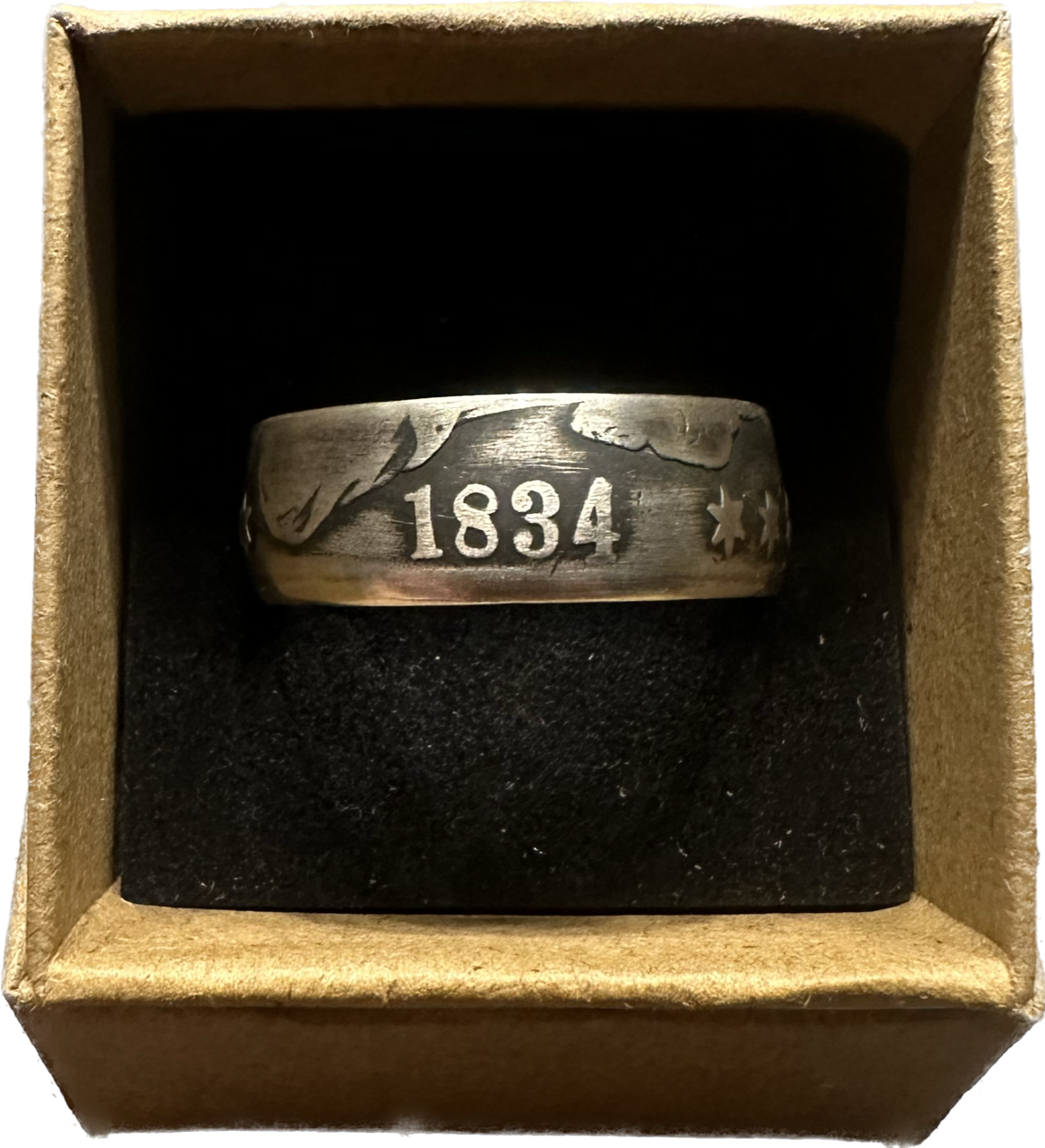 (Rare) Capped Bust Liberty Silver Half Dollar Coin Ring - Mountainstruck Coin Jewelry