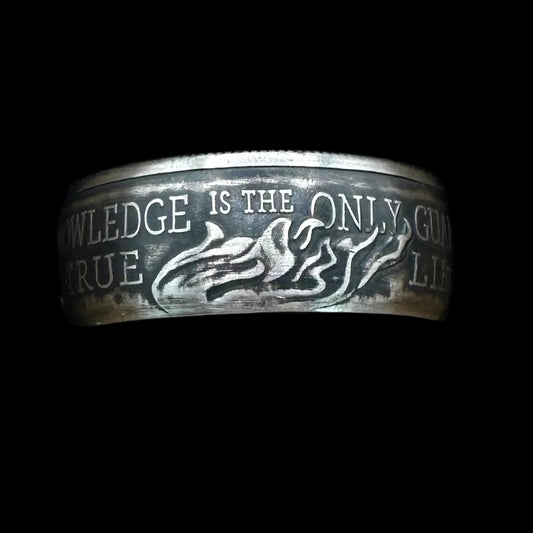 U.S. 2026 Half Dollar Coin Ring on a black velvet background. - Mountainstruck Coin Jewelry