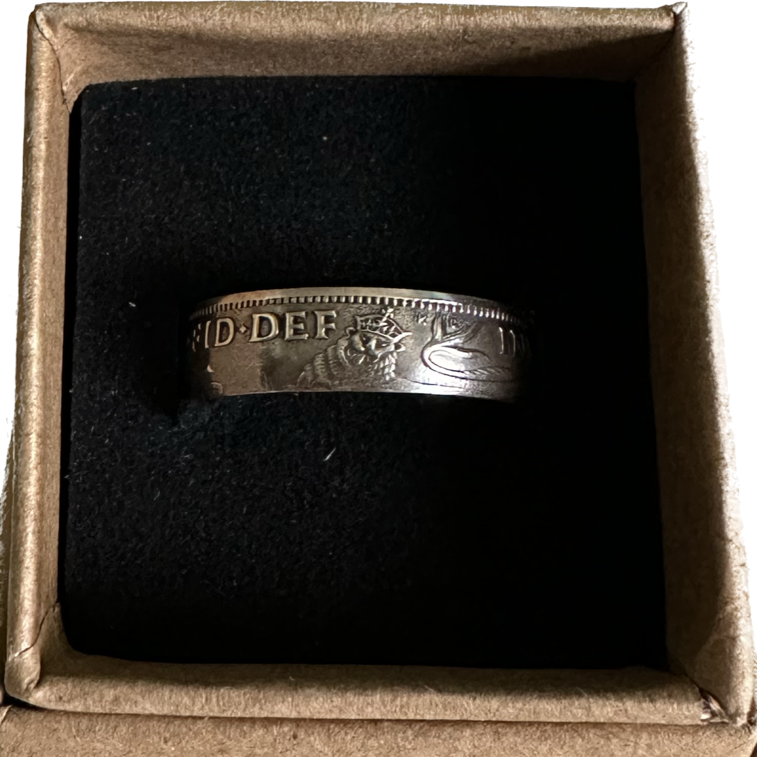 UK One Shilling Silver Coin Ring - Mountainstruck Coin Jewelry