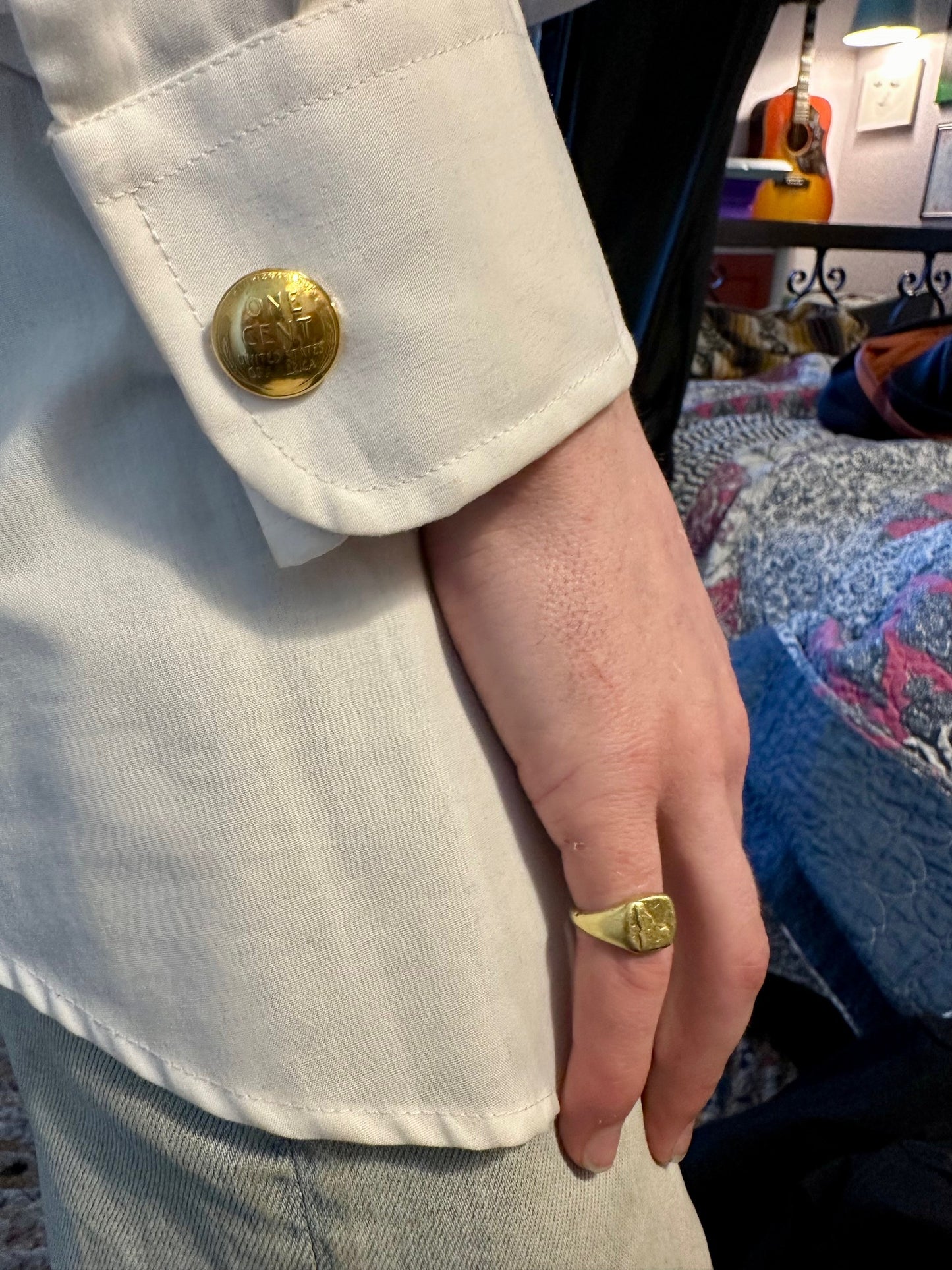 24k Gold Plate U.S. Wheat Penny Coin Cufflinks - Mountainstruck Coin Jewelry