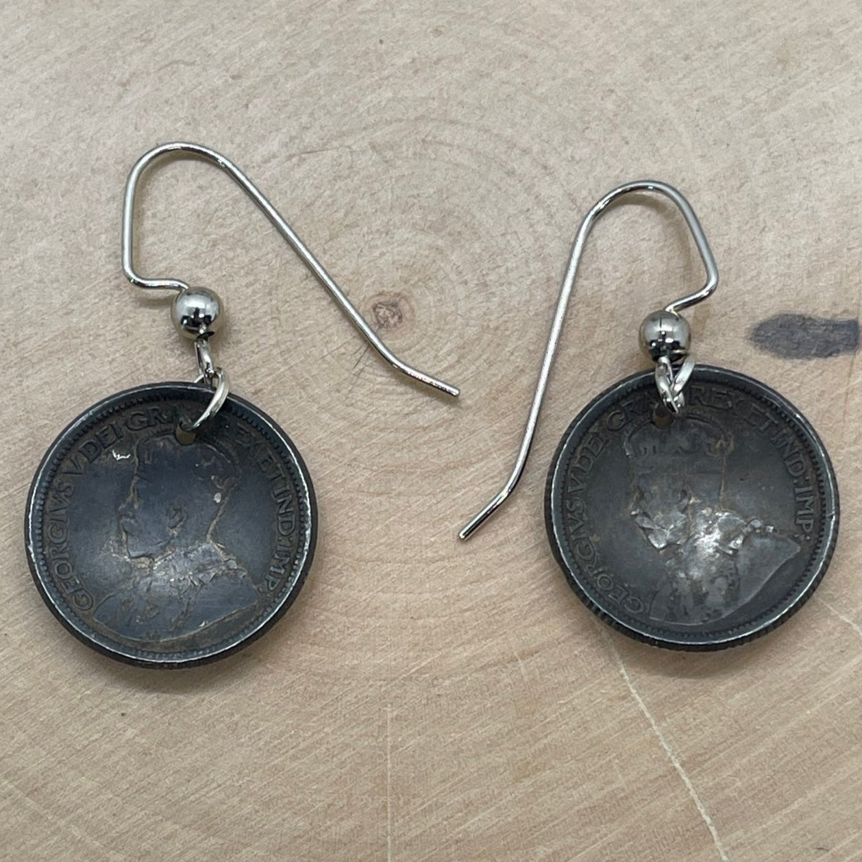 Canada 10 Cents Silver Coin Earrings - Mountainstruck Coin Jewelry