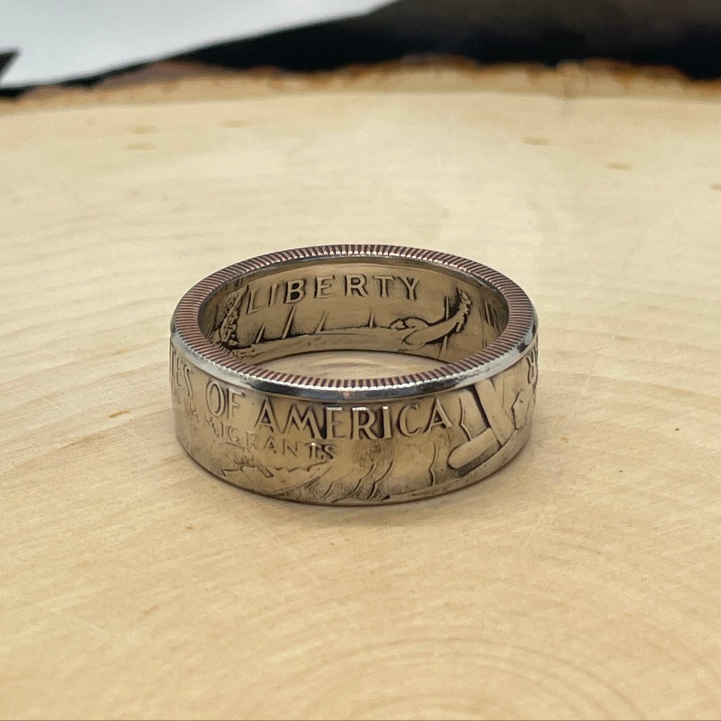 A Nation of Immigrants Half Dollar Coin Ring - Mountainstruck Coin Jewelry
