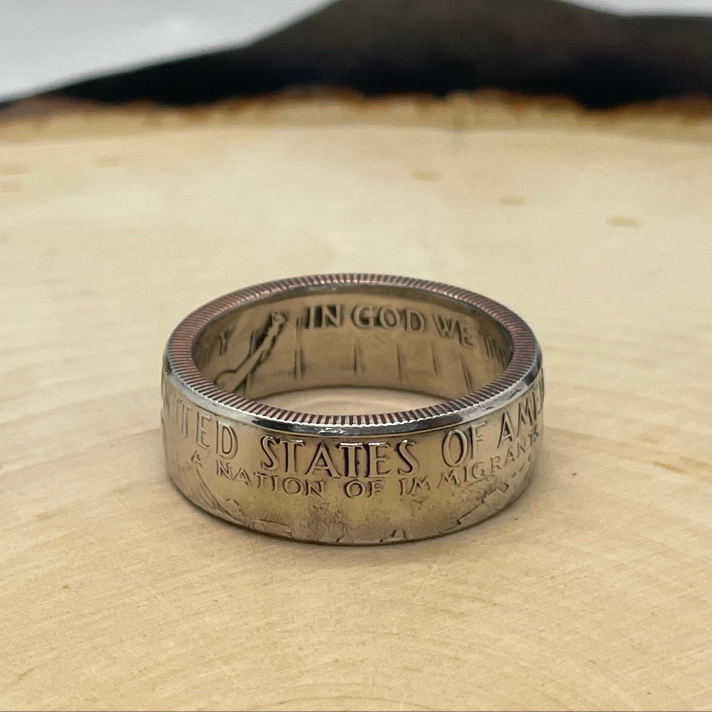 A Nation of Immigrants Half Dollar Coin Ring - Mountainstruck Coin Jewelry