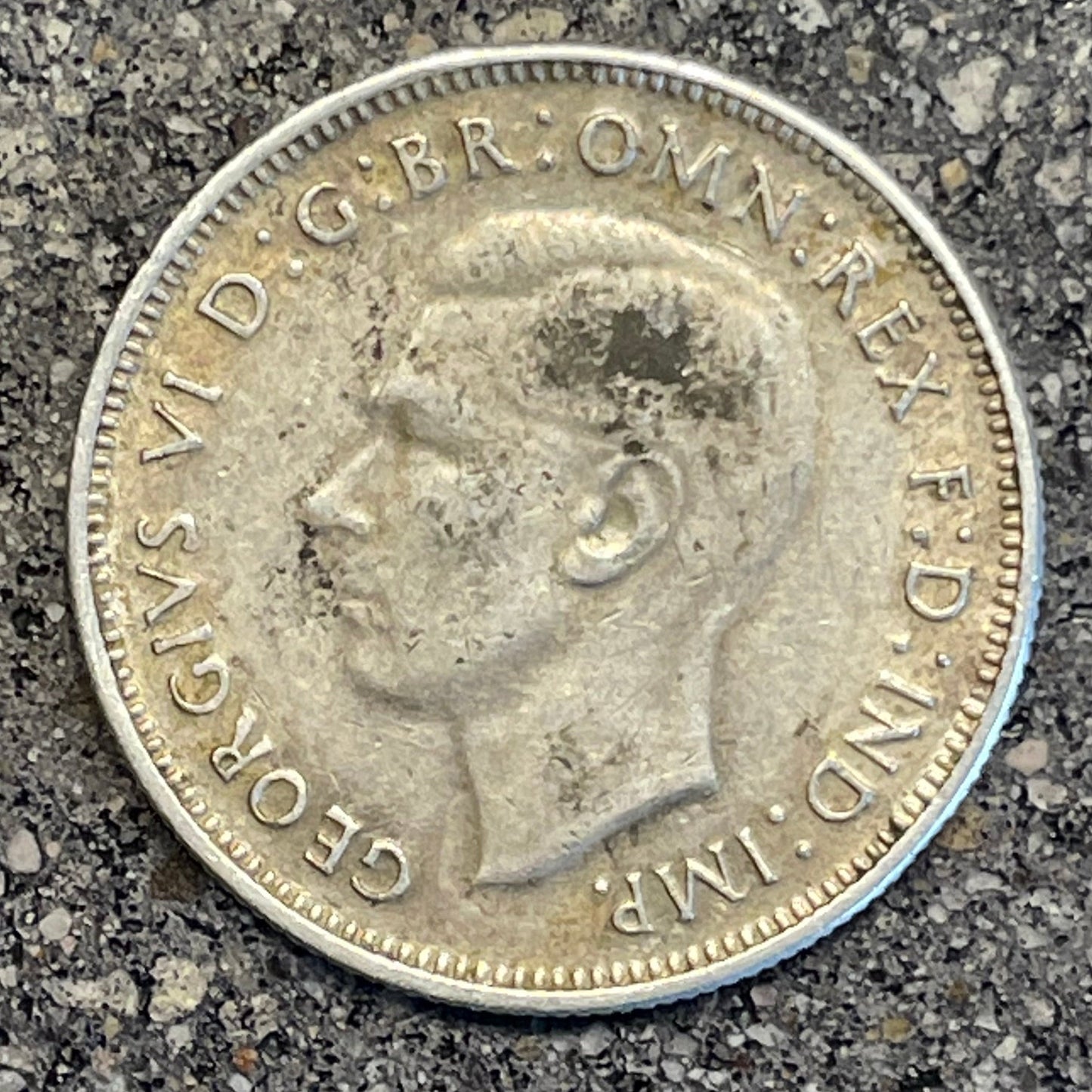 Australia Silver Florin front of coin on a concrete background. - Mountainstruck Coin Jewelry