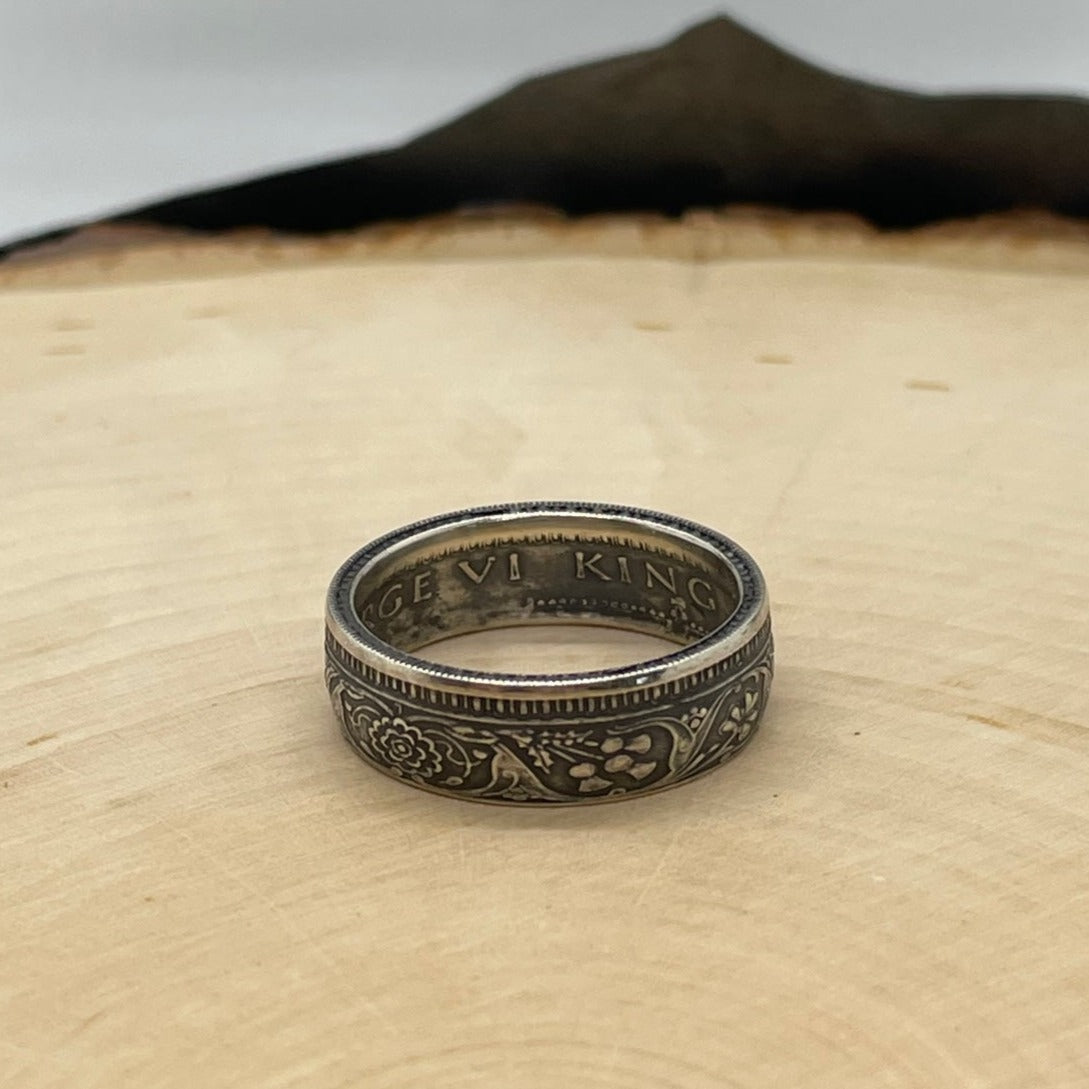 India Half Rupee Silver Coin Ring - Mountainstruck Coin Jewelry