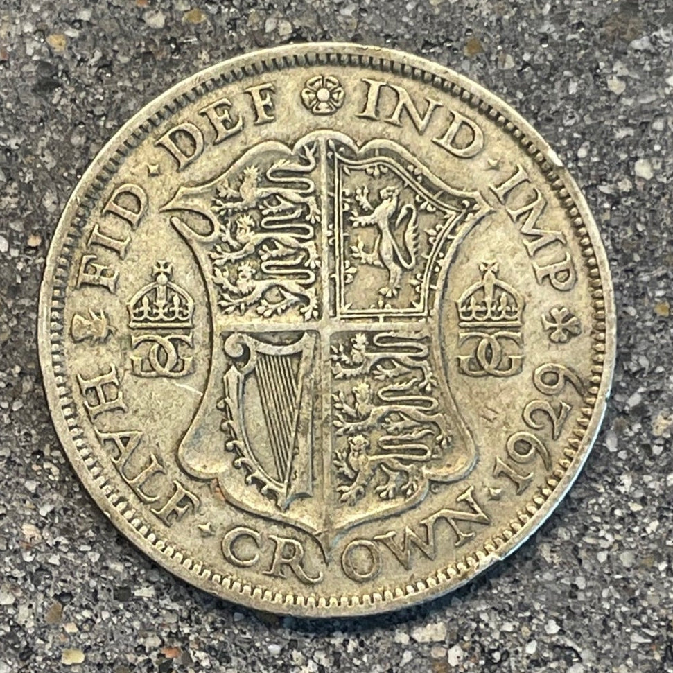 UK Half Crown Silver Coin back - Mountainstruck Coin Jewelry