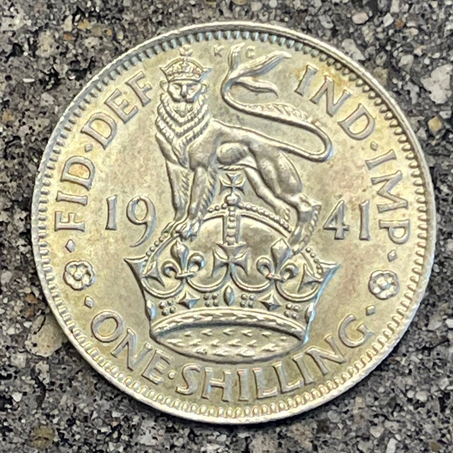 UK One Shilling Silver Coin back - Mountainstruck Coin Jewelry