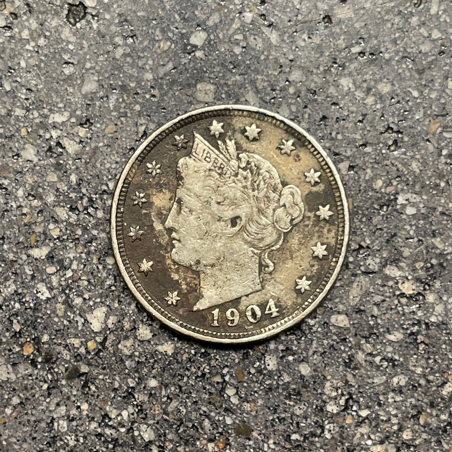"V" Nickel coin front side - Mountainstruck Coin Jewelry