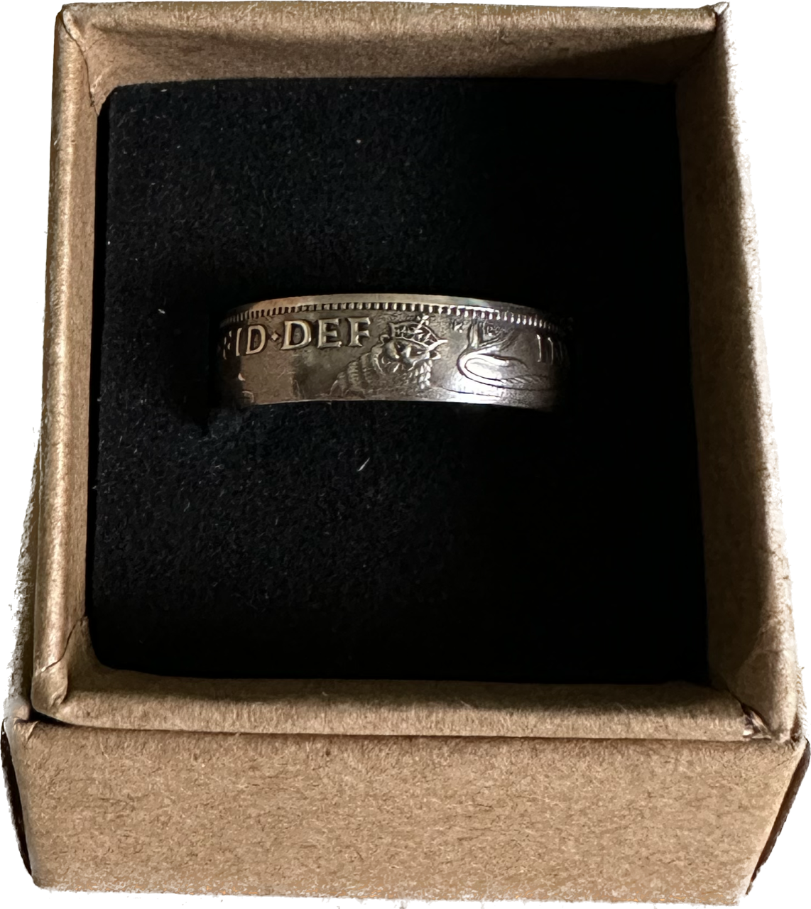 UK One Shilling Silver Ring
