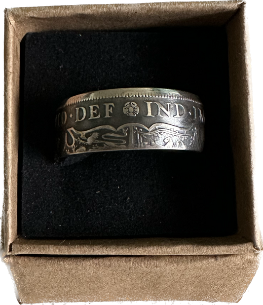 UK Half Crown Silver Ring (1927-1936, G.B.)