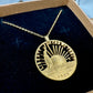 24k Plate U.S. Nation of Immigrants Half Dollar Hand Cut Coin Necklace