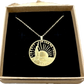 24k Plate U.S. Nation of Immigrants Half Dollar Hand Cut Coin Necklace
