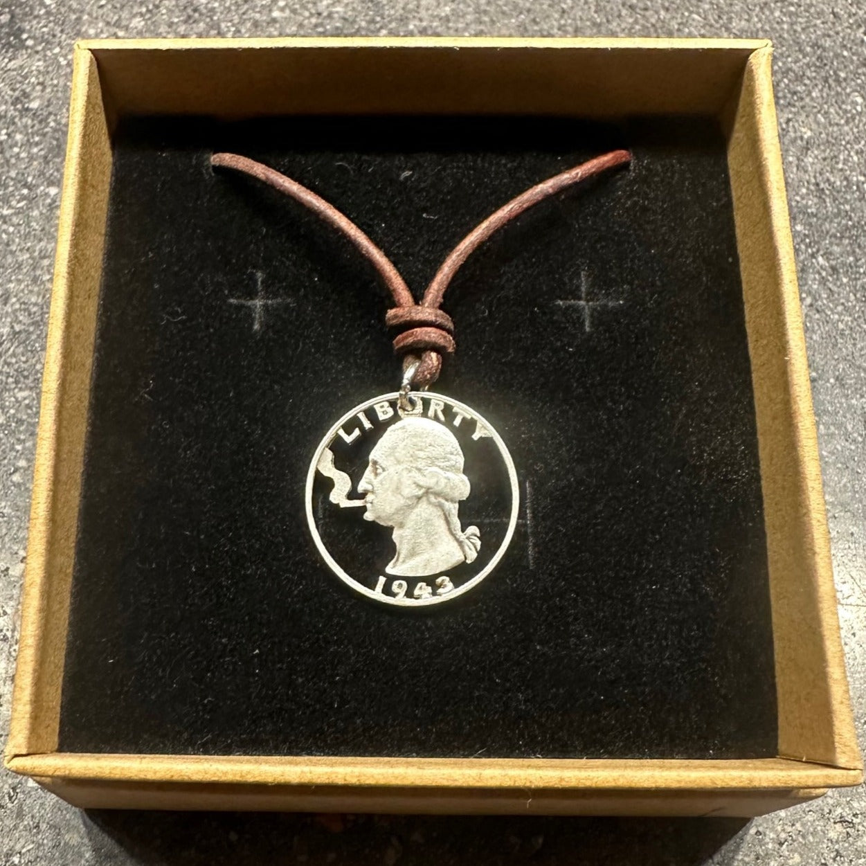 Smoking GW Silver Quarter Necklace