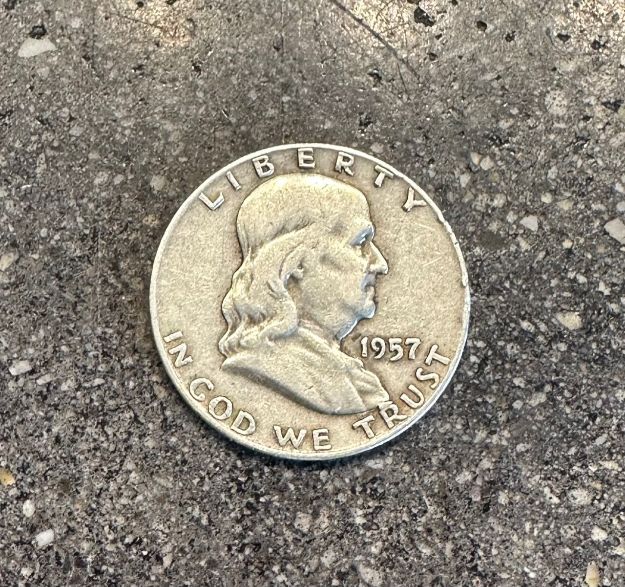 Ben Franklin U.S. Half Dollar Silver Coin Ring
