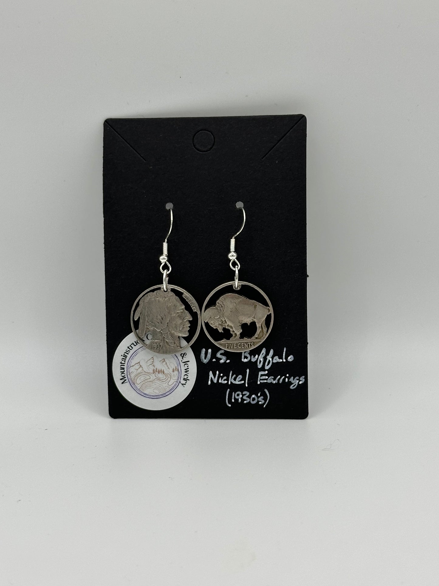 Buffalo Nickel Cut Coin Earrings Jewelry (combo)