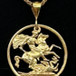 22k Solid Gold UK Gold Sovereign Cut Coin Necklace Jewelry