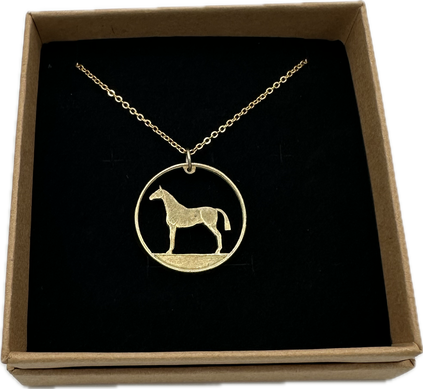 Horse Cut Ireland 20 Pence Coin Necklace Jewelry