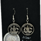 Australia Emu and Kangaroo Cut Silver 6 Pence Coin Earrings