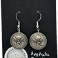 Echidna Cut Australia 5 Cent Coin Earrings Jewelry