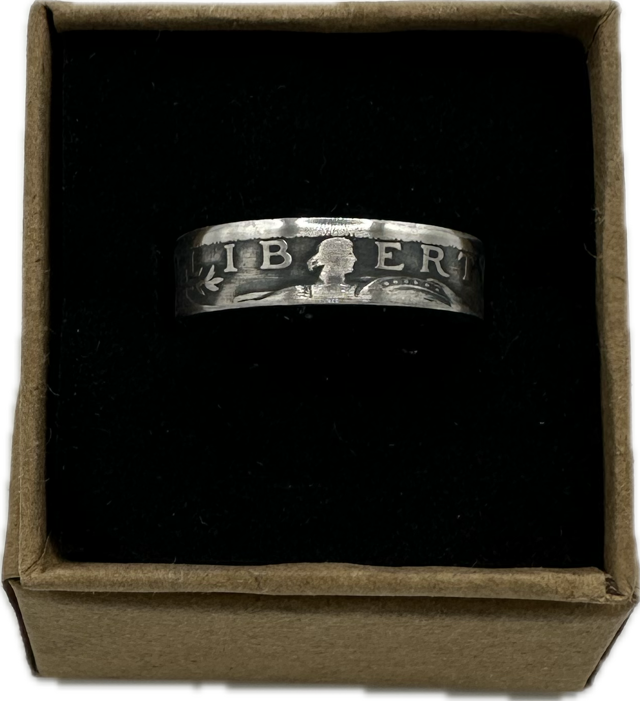 Standing Liberty Silver Quarter Coin Ring Jewelry