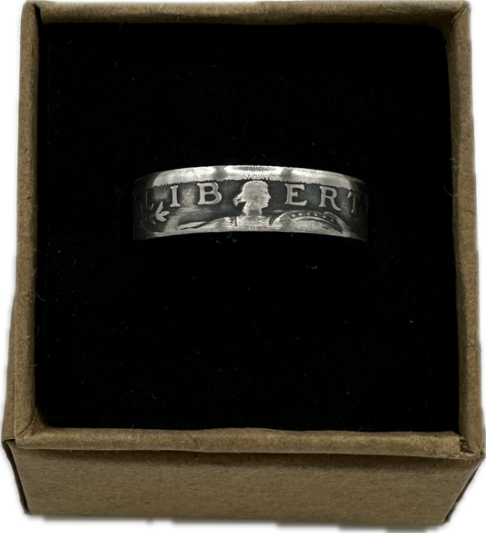 Standing Liberty Silver Quarter Coin Ring Jewelry