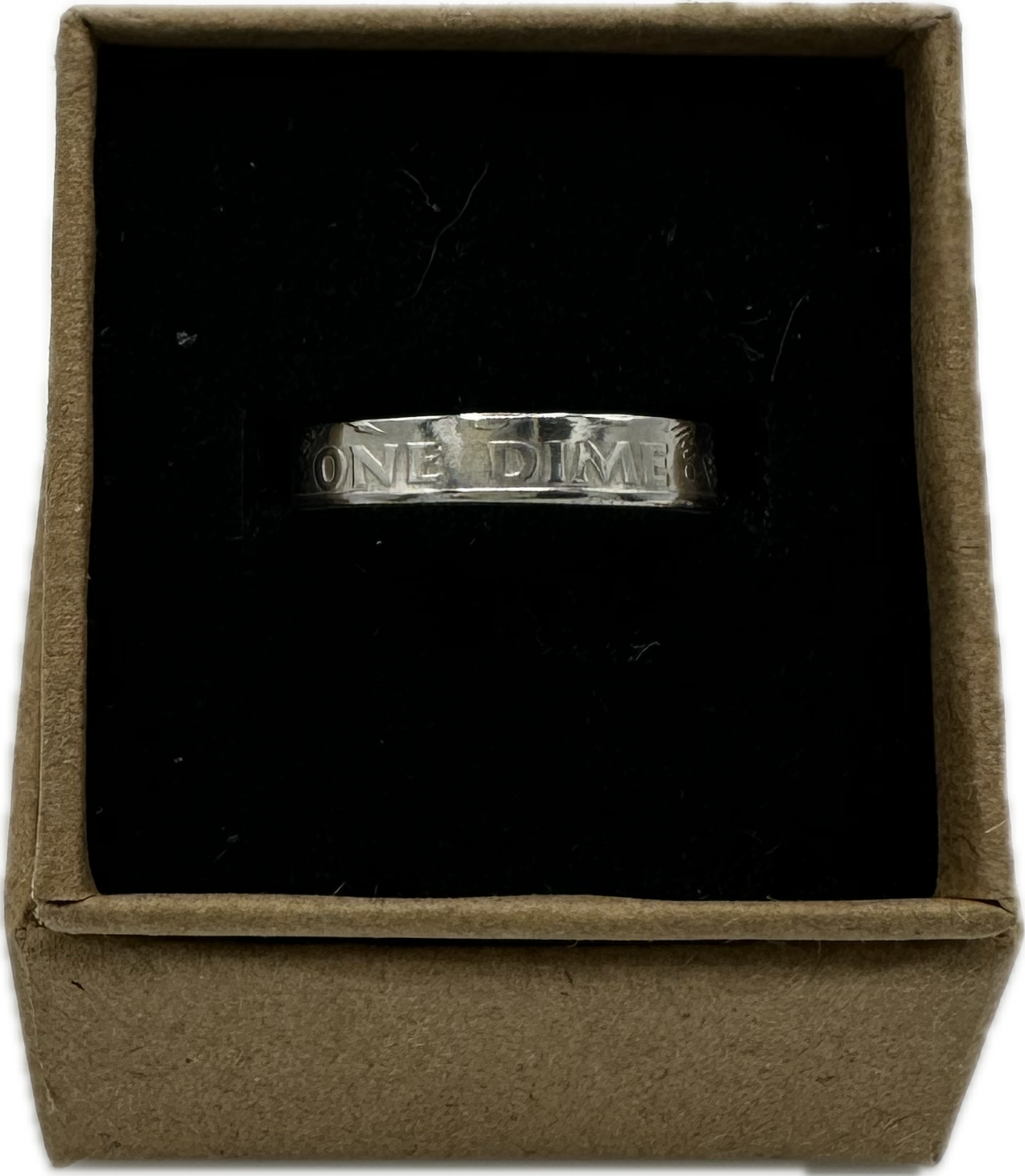 Silver U.S. Dime Coin Ring Jewelry