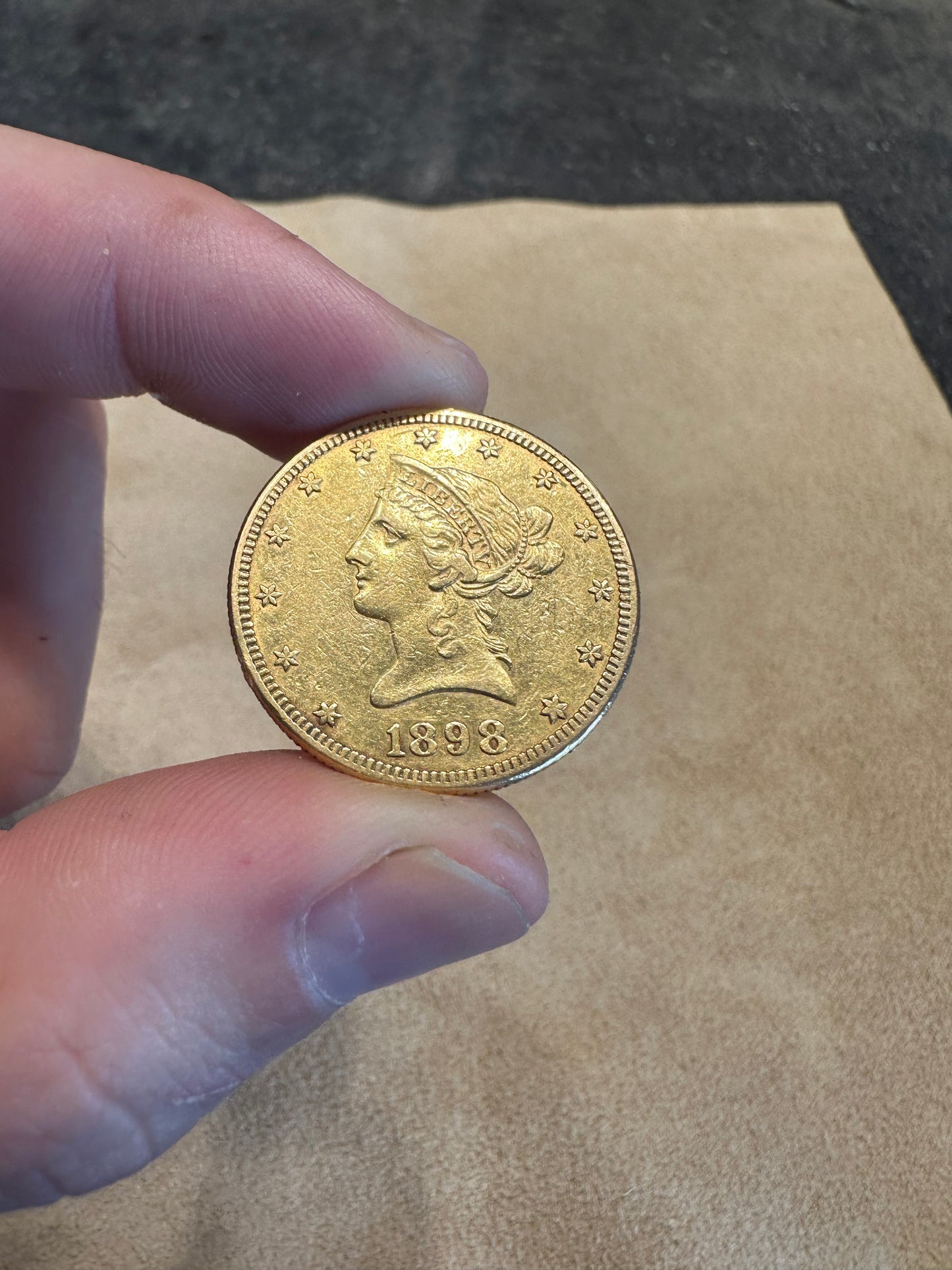 U.S. Solid Gold Eagle $10 Coin Ring