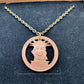 Authentic Copper Statue of Liberty Token Coin Cut Necklace