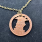 Authentic Copper Statue of Liberty Token Coin Cut Necklace