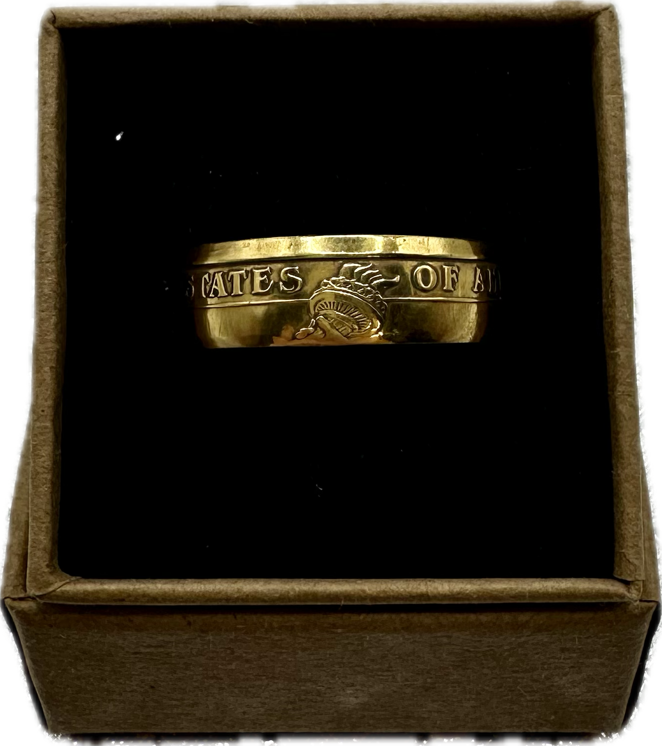 Gold U.S. Presidential Dollar Coin Ring