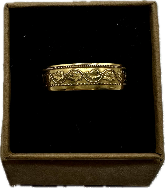 Gold Canada Large Cent Coin Ring