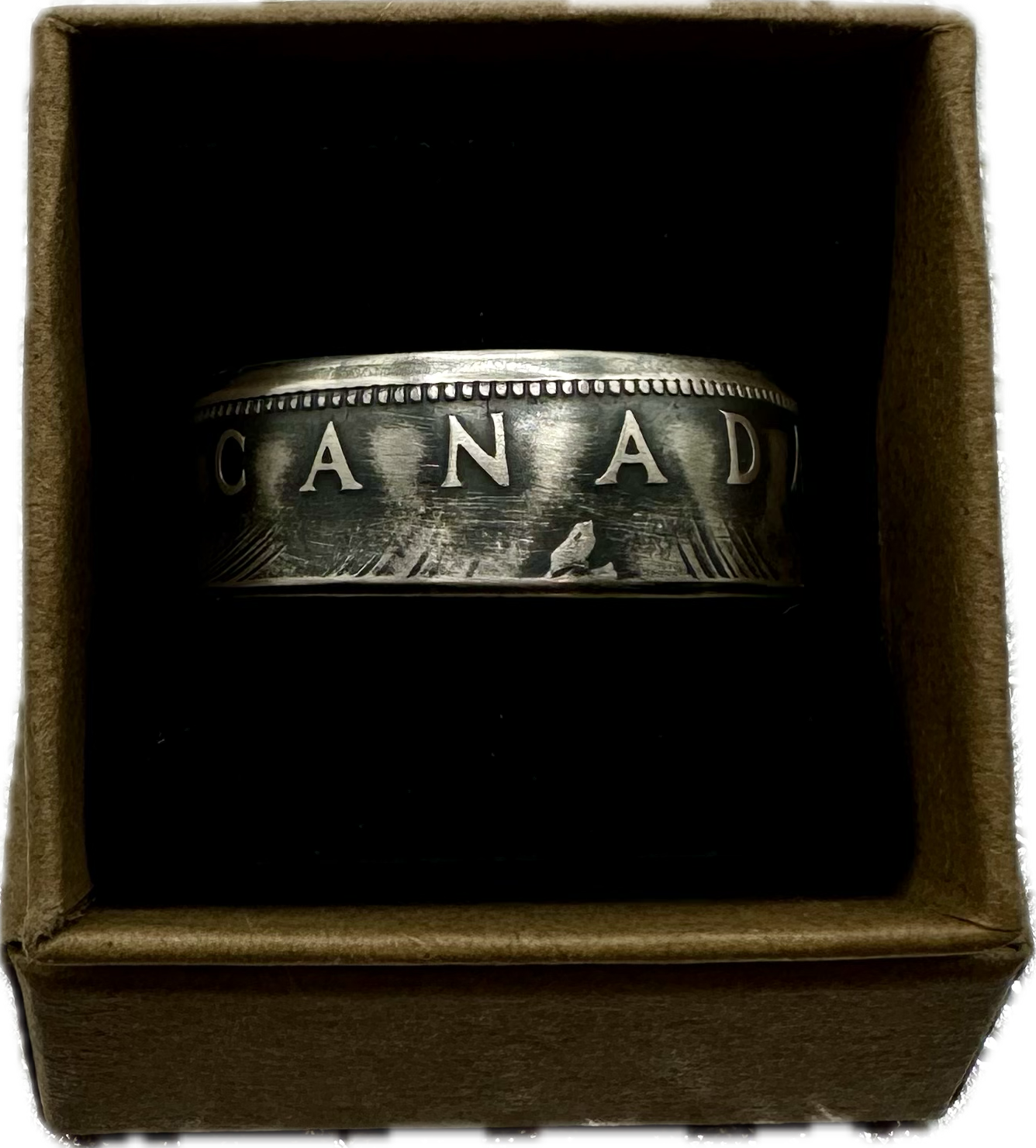 Canada Silver Dollar Coin Ring