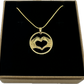 Token of My Love Series: Hand Hearts Hand Cut Gold Token Necklace