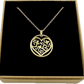 Token of My Love: Victorian Heart Hand Cut Gold Token Necklace