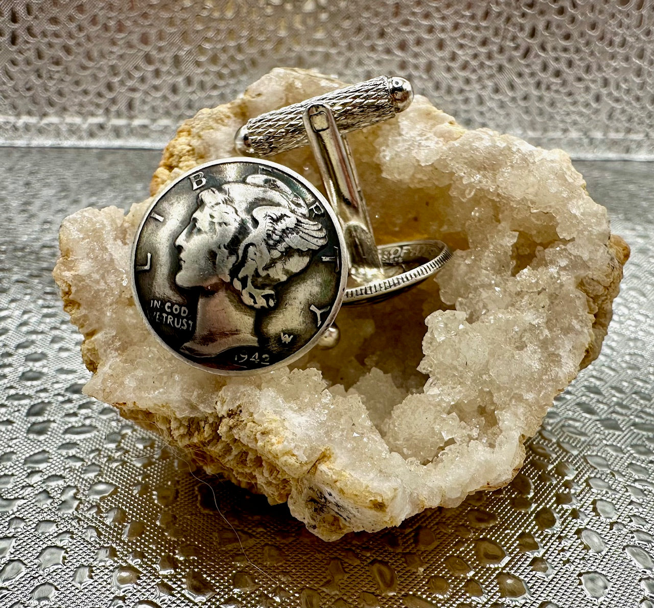 U.S. Silver Mercury Dime Domed Coin Cufflinks