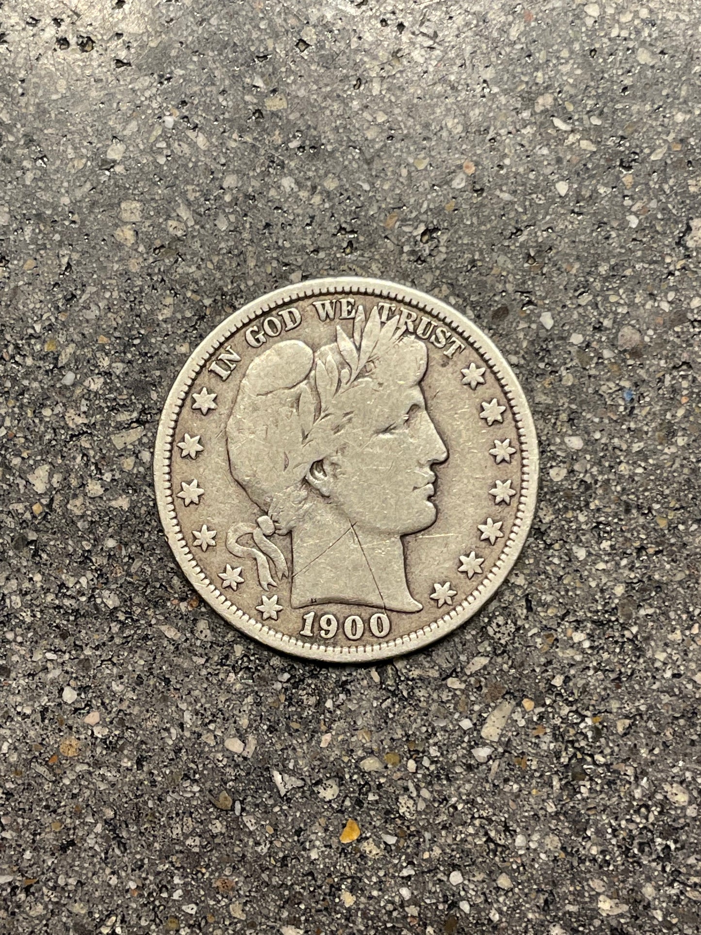 Barber Half Dollar Silver Coin Ring (reverse)