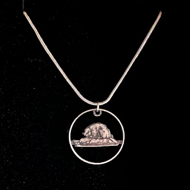 Canadian Nickel Beaver Necklace