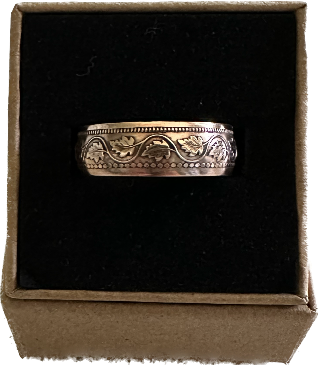 Canada Large Cent Leaf Ring
