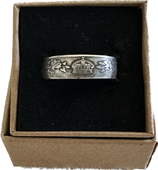 Canada 25 Cents Maple Leaf Silver Ring