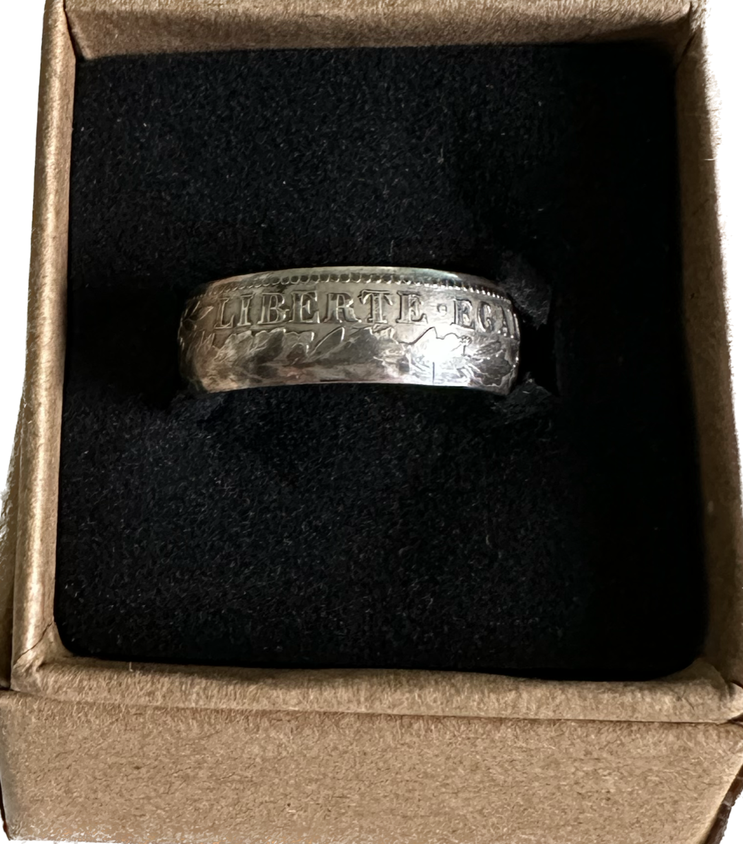France 1 Franc Silver Ring (Rare)